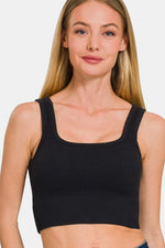 Hazel Blues® |  Zenana Ribbed Seamless Tank with Pads