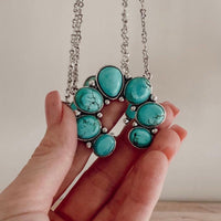 Hazel Blues® |  Artificial Turquoise Alloy Pendant Necklace