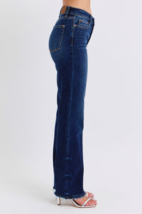 Hazel Blues® |  Judy Blue Raw Hem Straight Leg Jeans