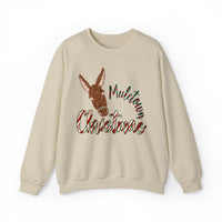 Hazel Blues® |  Muletown Christmas Faux Glitter Graphic Sweatshirt