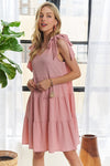 Hazel Blues® |  ADORA V-Neck Tie Shoulder Dress