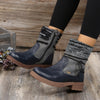 Hazel Blues® |  Side Zipper PU Leather Boots