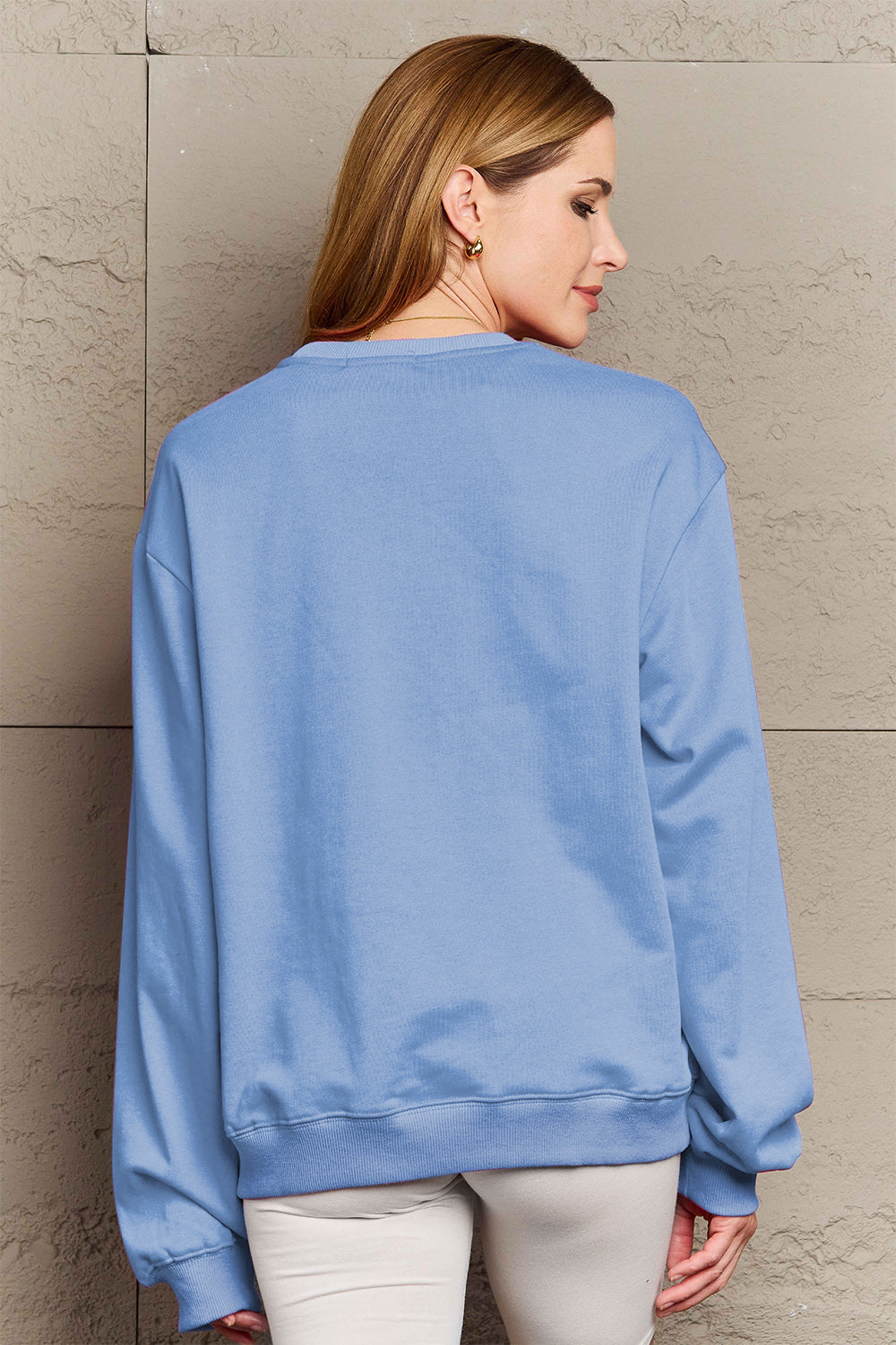 Hazel Blues® |  Graphic Round Neck Sweatshirt