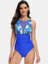 Hazel Blues® |  Cutout Printed Round Neck One-Piece Swimwear
