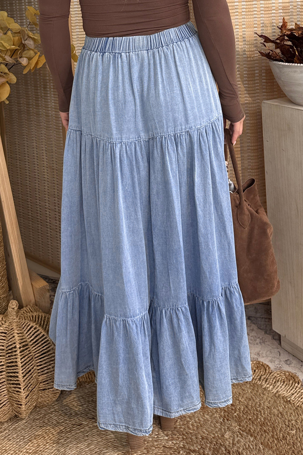 Hazel Blues® |  Blue Jean Baby Skirt | Denim Ruffle Skirt