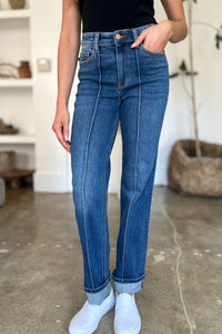 Hazel Blues® |  Judy Blue High Waist Front Seam Detail Straight Jeans