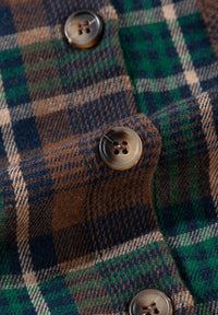 Hazel Blues® |  Plaid Collared Neck Button Up Jacket