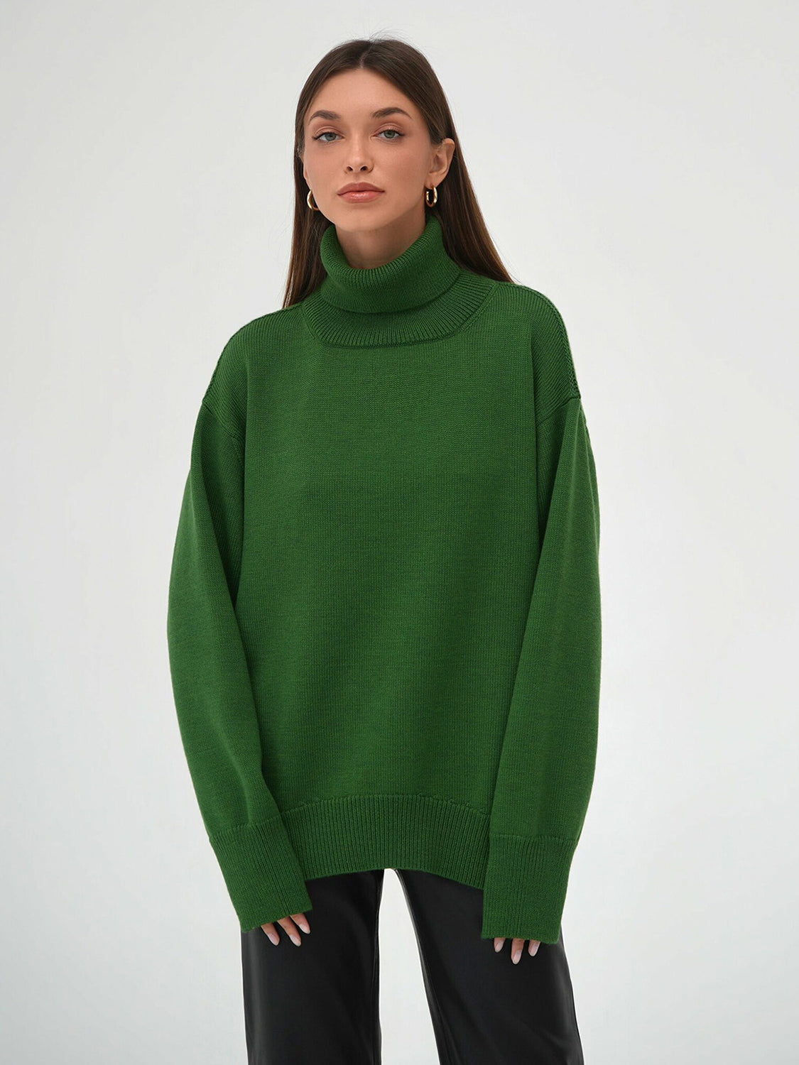 Hazel Blues® |  Turtleneck Long Sleeve Sweater