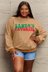 Hazel Blues® |  SANTA'S FAVORITE Round Neck Sweatshirt