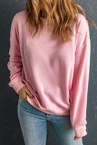 Hazel Blues® |  Round Neck Dropped Shoulder Sweatshirt