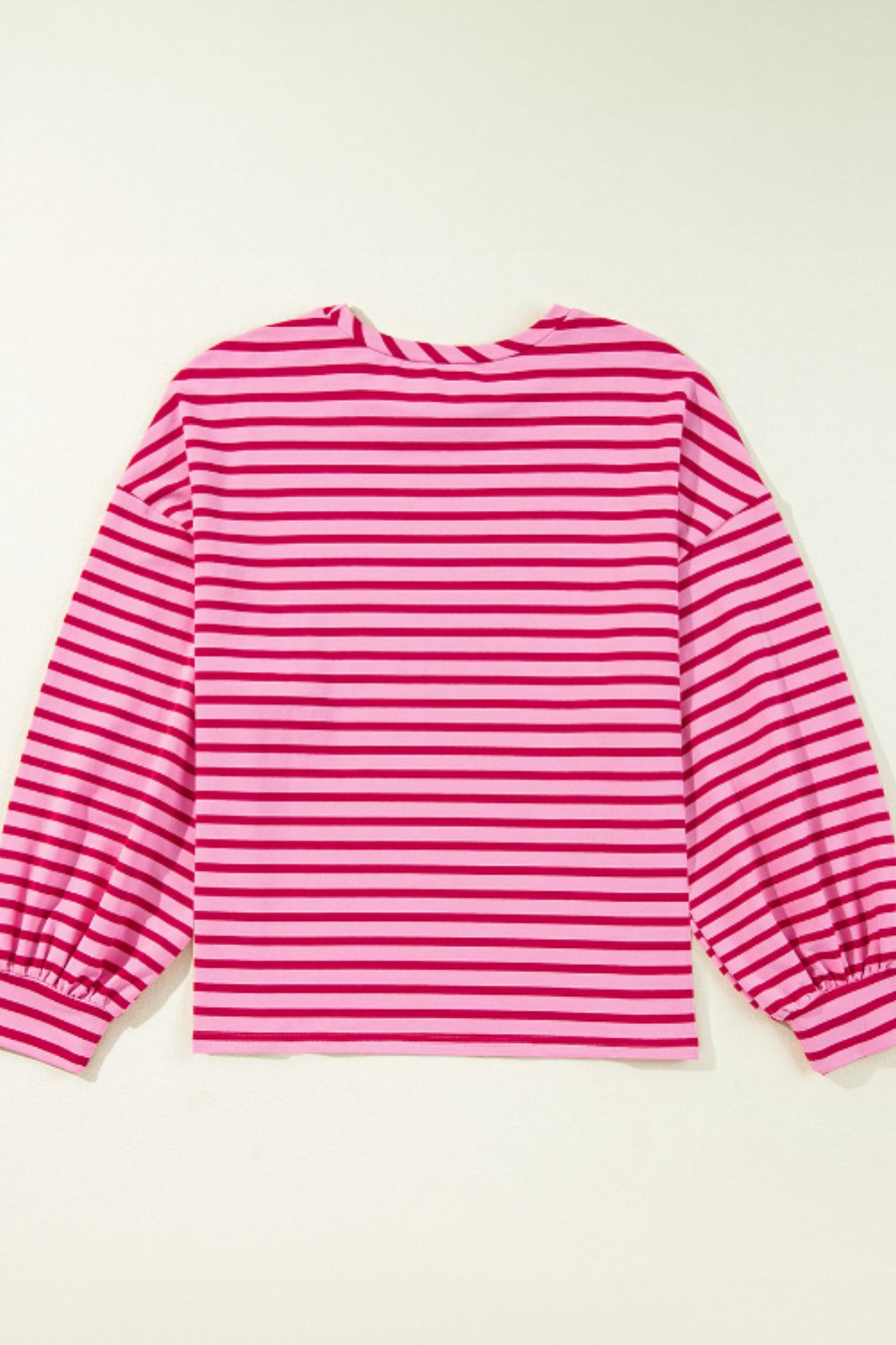 Hazel Blues® |  Striped Round Neck Long Sleeve Sweatshirt