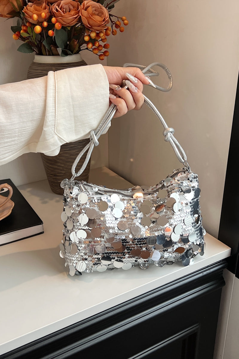 Hazel Blues® |  Sequin Knotted Straps Shoulder Bag