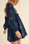 Hazel Blues® |  Floral Square Neck Balloon Sleeve Mini Dress