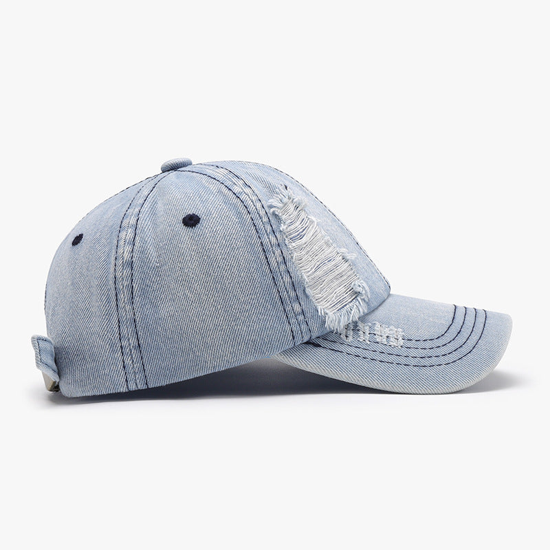 Hazel Blues® |  Distressed Cotton Baseball Cap