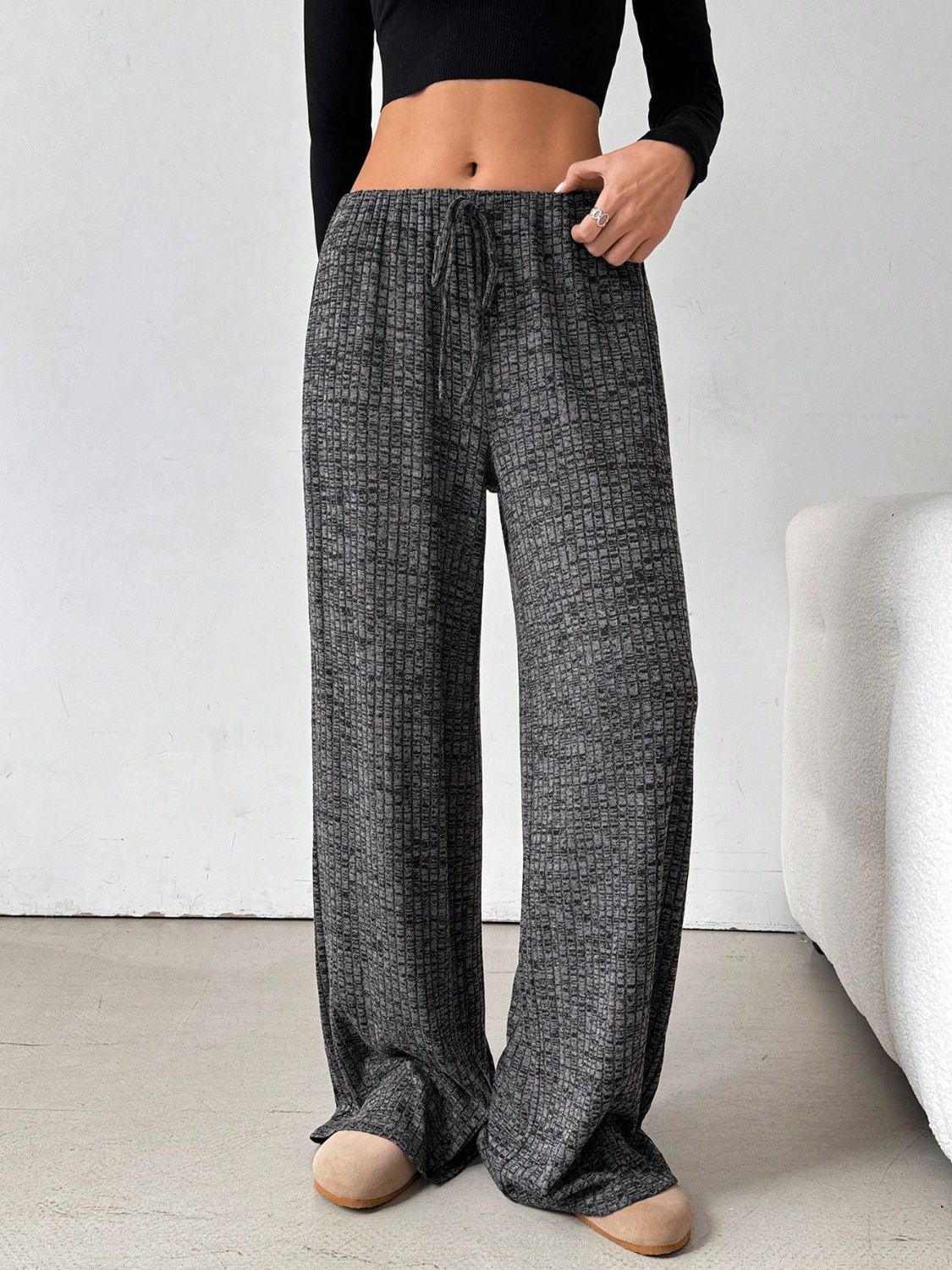 Hazel Blues® |  Tied Striped Wide Leg Pants