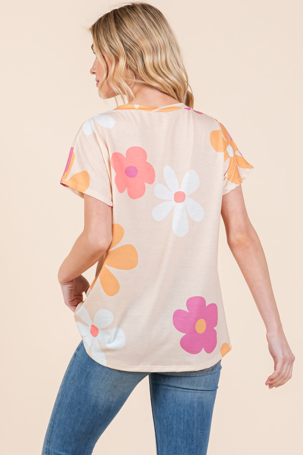 Hazel Blues® |  BOMBOM Floral Short Sleeve T-Shirt