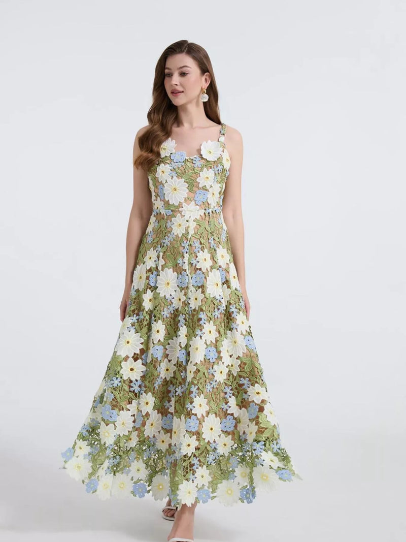 Floral Embroidered Maxi Dress – Hazel Blues®