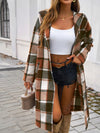 Hazel Blues® |  Plaid Long Sleeve Hooded Coat
