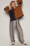 Hazel Blues® |  POL Color Block Half Zip Dropped Shoulder Sweatshirt