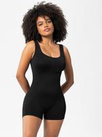 Hazel Blues® |  Scoop Neck Wide Strap Shaping Romper