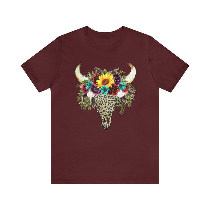 Hazel Blues® |  Leopard Cow Skull Graphic Tee