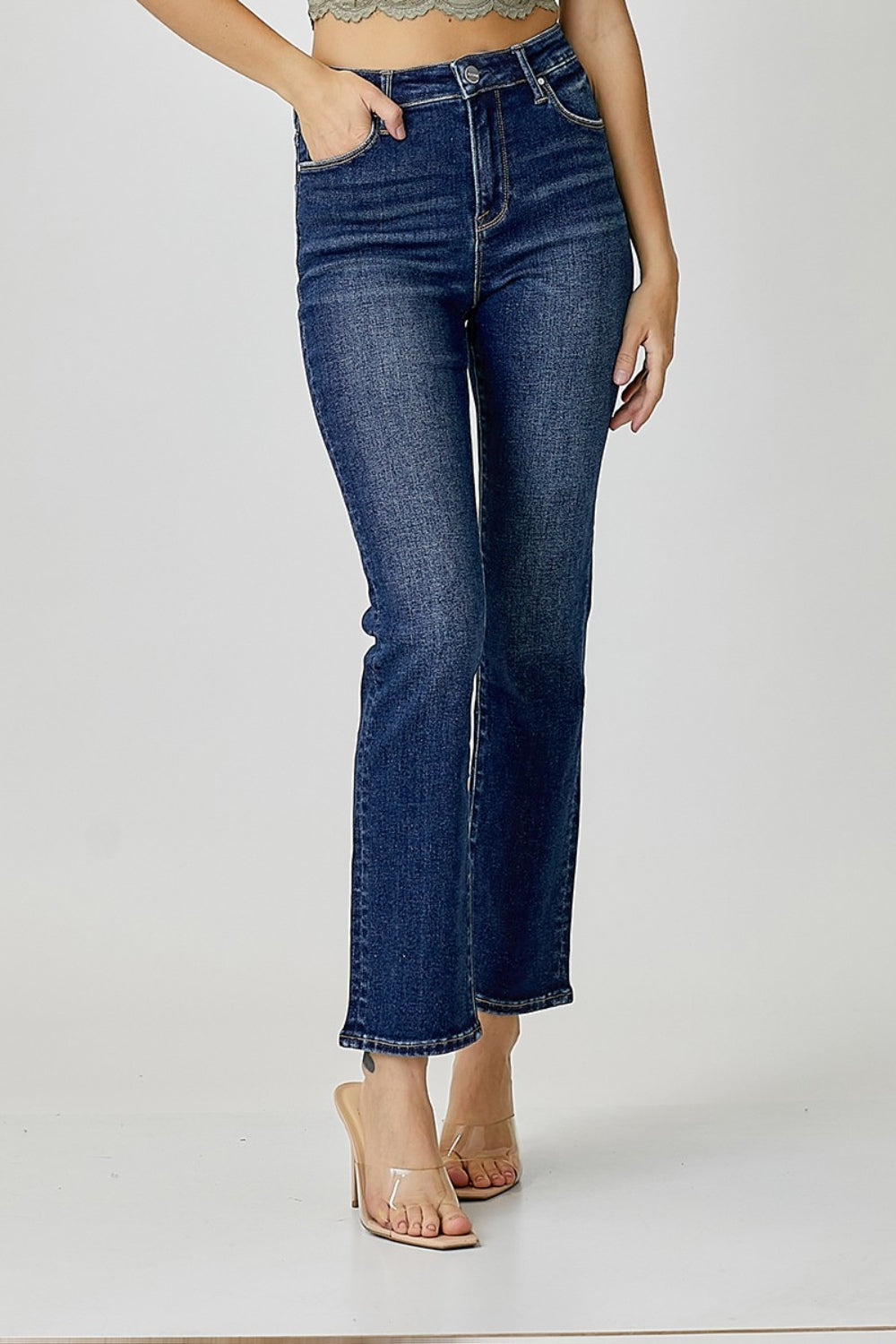 Hazel Blues® |  RISEN High Waist Straight Jeans