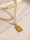 Hazel Blues® |  18K Gold-Plated Stainless Steel Double-Layered Necklace