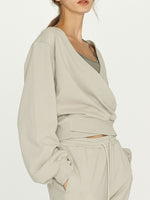 Hazel Blues® |  Surplice Long Sleeve Sweatshirt