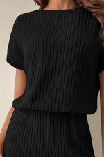 Hazel Blues® |  Round Neck Short Sleeve Jumpsuit