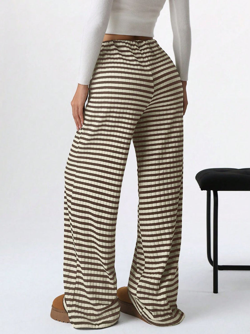 Hazel Blues® |  Tied Striped Wide Leg Pants