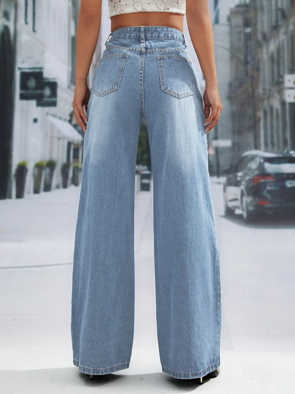 Hazel Blues® |  Wide Leg Jeans with Pockets