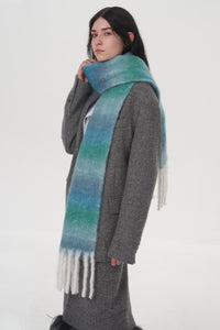 Hazel Blues® |  Fringe Gradient Thermal Scarf