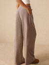 Hazel Blues® |  Ribbed Drawstring Wide Leg Pants