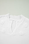 Hazel Blues® |  Daisy Notched Long Sleeve Sweater