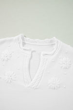 Hazel Blues® |  Daisy Notched Long Sleeve Sweater