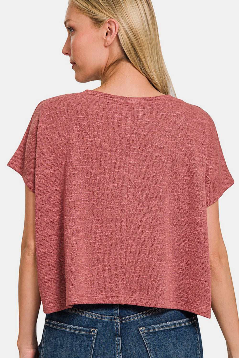 Hazel Blues® |  Zenana V-Neck Short Sleeve Crop T-Shirt