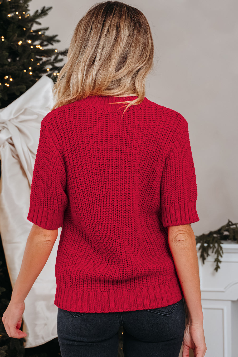 Lillian Jean Red Christmas Plaid Sweater