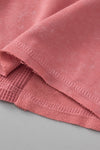 Hazel Blues® |  Waffle-Knit Round Neck Long Sleeve Sweatshirt
