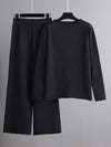 Hazel Blues® |  Basic Bae Rolled Round Neck Top and Pants Sweater Set