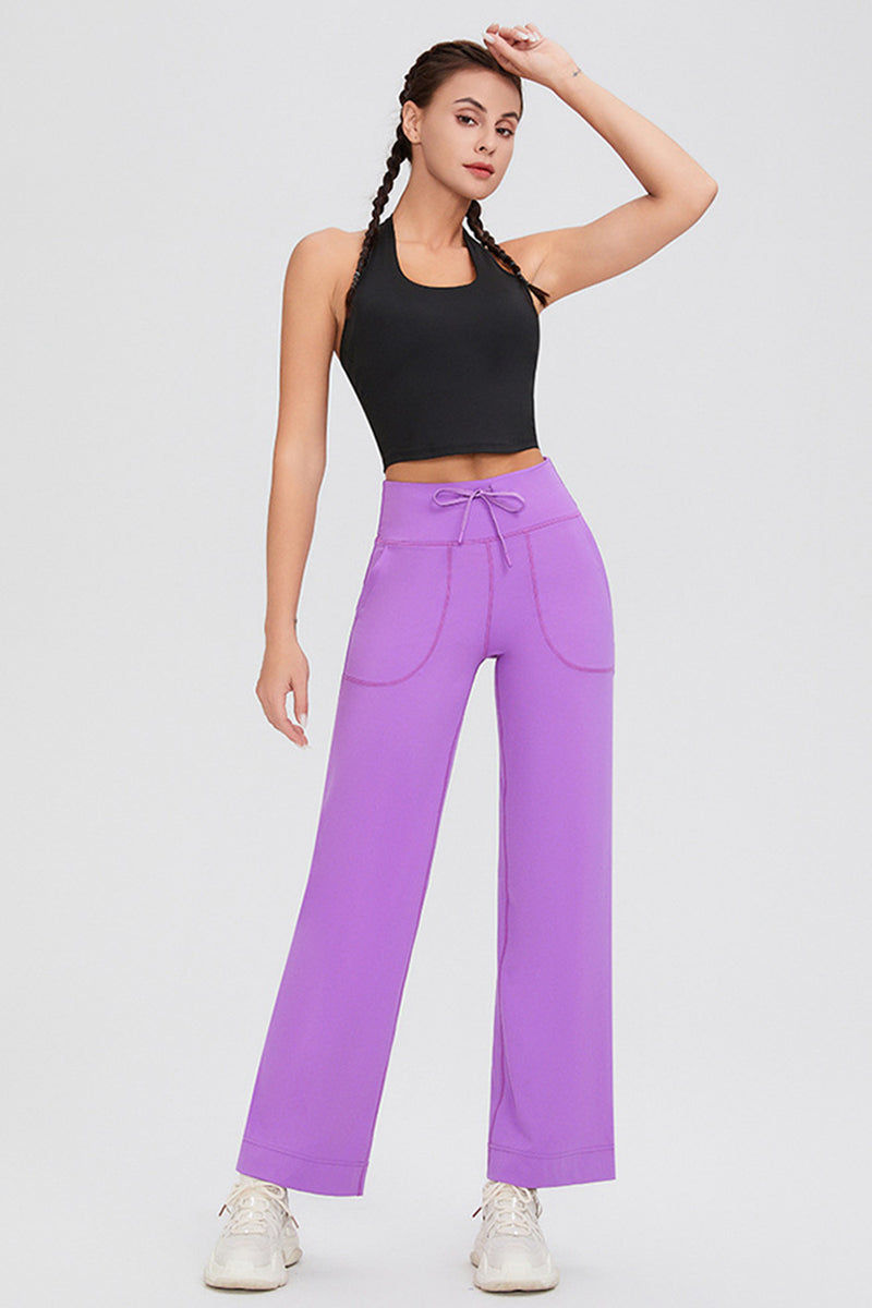 Hazel Blues® |  Basic Bae Drawstring High Waist Pants with Pockets