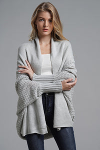 Hazel Blues® |  Open Front Batwing Sleeve Cardigan