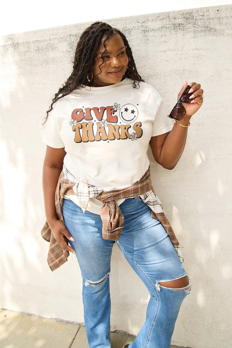 Hazel Blues® |  GIVE THANKS Short Sleeve T-Shirt