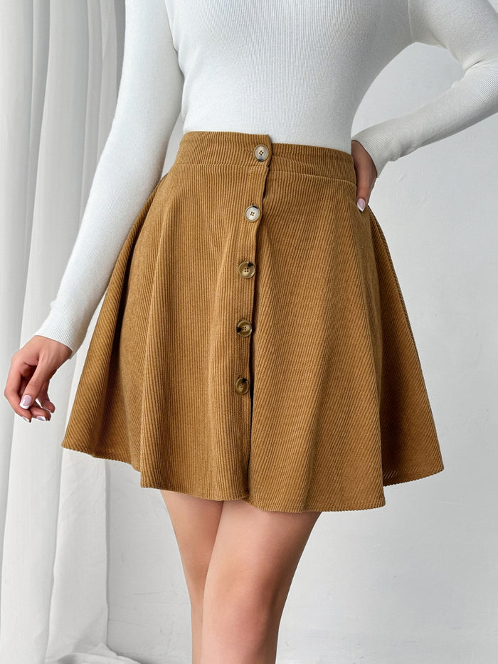 Hazel Blues® |  Buttoned Mini Skirt