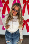 Hazel Blues® |  PREORDER: Long Sleeve Rosalie Lace Top