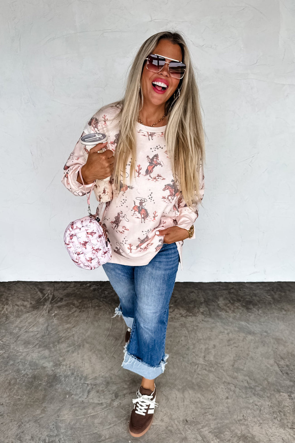 Hazel Blues® |  Ranch Girl Classic Crew Pullover