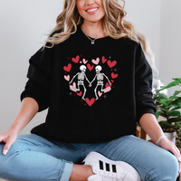 Hazel Blues® |  Skeleton Heart Graphic Sweatshirt