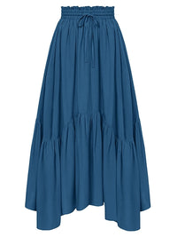 Hazel Blues® |  Smocked Waist Band Ruched Layered Skirt