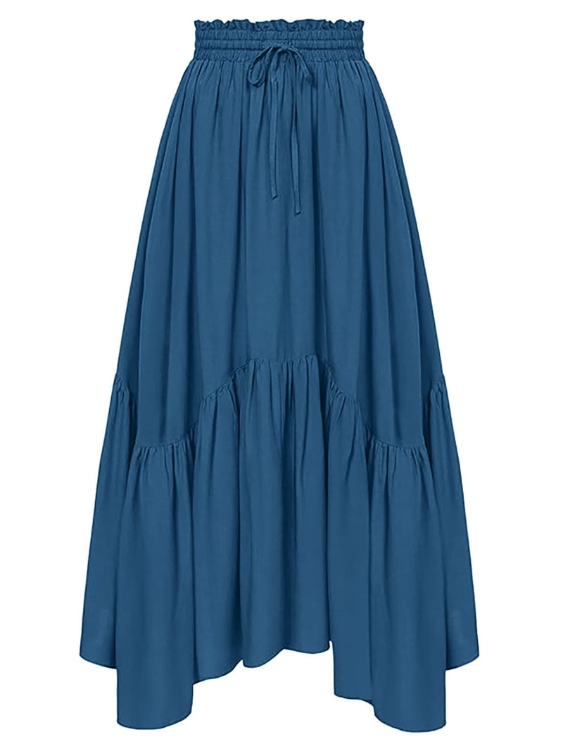 Hazel Blues® |  Smocked Waist Band Ruched Layered Skirt