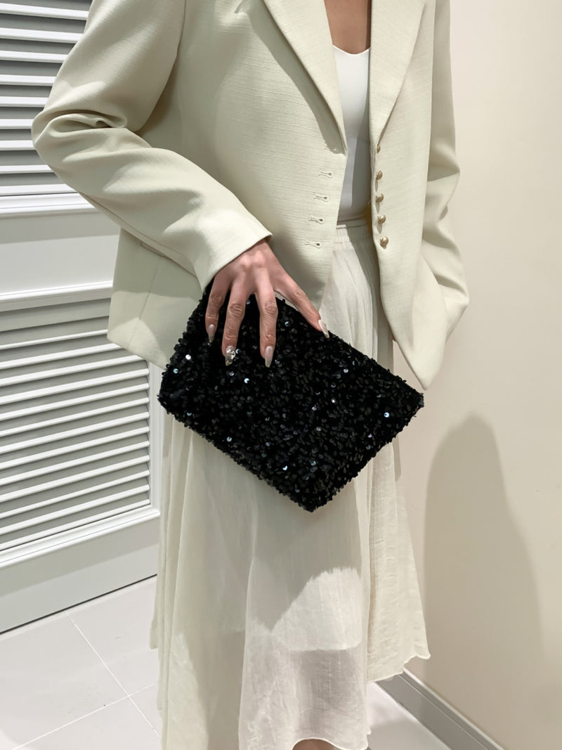Hazel Blues® |  Sequin Clutch with Zipper