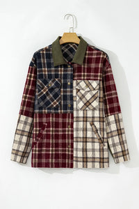 Hazel Blues® |  Plaid Button Up Long Sleeve Jacket